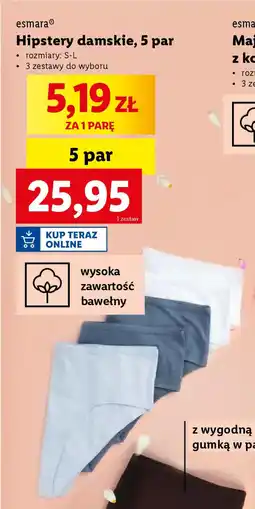 Lidl Esmara hipstery damskie oferta