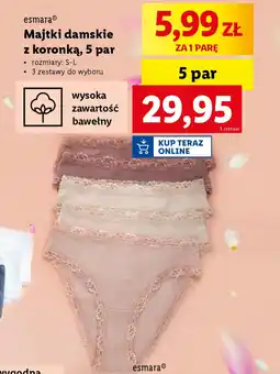 Lidl Esmara Majtki damskie z koronką oferta