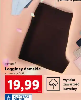 Lidl Esmara legginsy damskie oferta