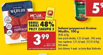 Biedronka Salami pepperoni Kraina wędlin oferta