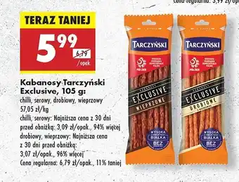 Biedronka Kabanosy chilli Tarczyński exclusive oferta