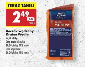 Biedronka Boczek wędzony Kraina wędlin oferta