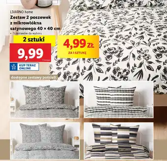 Lidl Livarno home zestaw 2 poszewek z mikrowłókna satynowego oferta