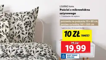 Lidl Livarno home pościel z mikrowłókna satynowego oferta