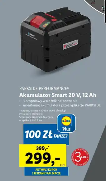 Lidl Parkside performance akumulator smart oferta