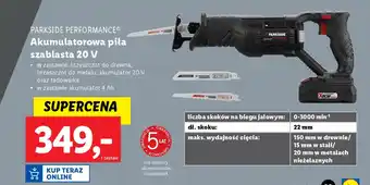 Lidl Parkside performance akumulatorowa piła szablasta oferta