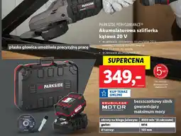 Lidl Parkside performance akumulatorowa szlifierka kątowa oferta