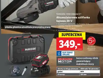 Lidl Parkside performance akumulatorowa szlifierka kątowa oferta