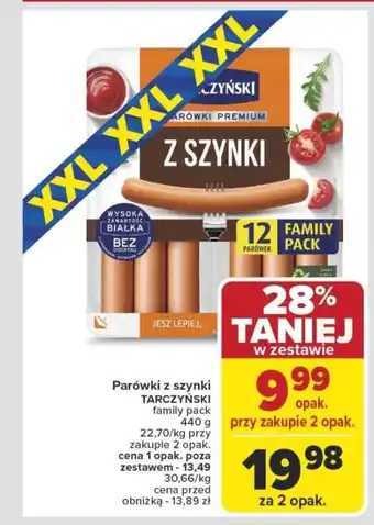 Carrefour Parówki z szynki tarczyński oferta