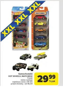 Carrefour Samochodziki hot wheels, matchbox oferta