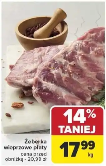 Carrefour Żeberka wieprzowe płaty oferta