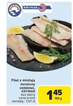 Carrefour Filet z mintaja mrożony herring, krymar oferta