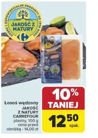 Carrefour Łosoś wędzony jakość z natury carrefour oferta