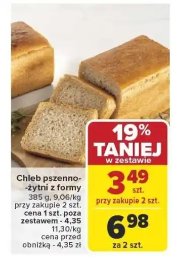 Carrefour Chleb pszenno-żytni z formy oferta