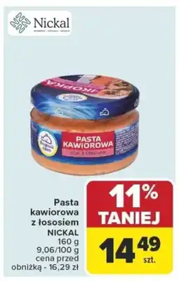 Carrefour Pasta kawiorowa z łososiem nickal oferta