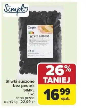 Carrefour Śliwki suszone bez pestek simpl oferta