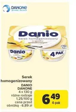 Carrefour Serek homogenizowany danio danone oferta