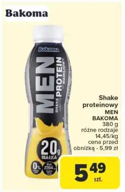 Carrefour Shake proteinowy men bakoma oferta