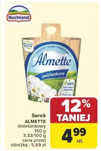 Carrefour Serek almette śmietankowy oferta