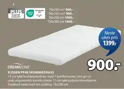 JYSK KJOSEN PF40 SKUMMADRASS oferta