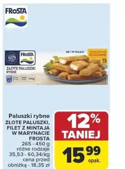 Carrefour Paluszki rybne złote paluszki frosta oferta