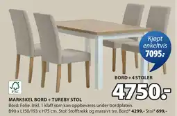 JYSK MARKSKEL BORD + TUREBY STOL oferta