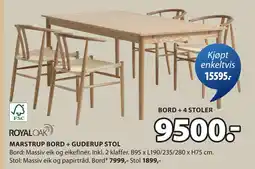 JYSK MARSTRUP BORD + GUDERUP STOL oferta