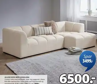 JYSK ALLESE SOFA MED SJESELONG oferta