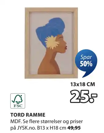 JYSK TORD RAMME oferta