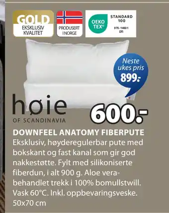 JYSK DOWNFEEL ANATOMY FIBERPUTE oferta