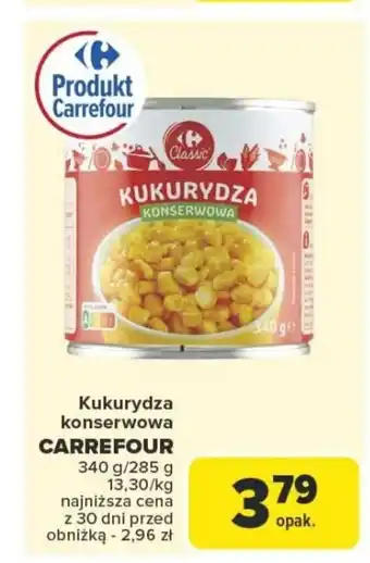 Carrefour Kukurydza konserwowa carrefour oferta