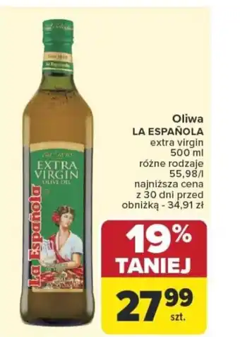 Carrefour Oliwa la española extra virgin oferta