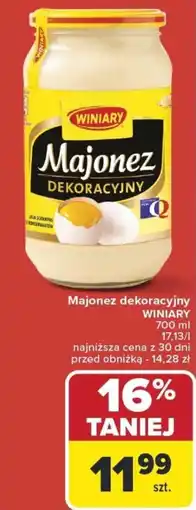 Carrefour Majonez dekoracyjny winiary oferta