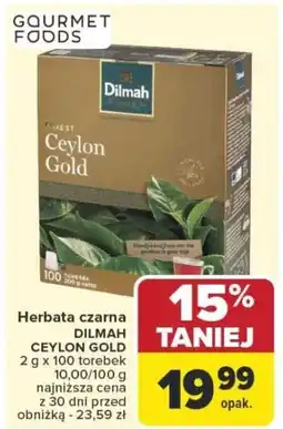 Carrefour Herbata czarna dilmah ceylon gold oferta