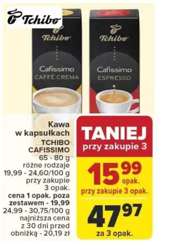Carrefour Kawa w kapsułkach tchibo cafissimo oferta