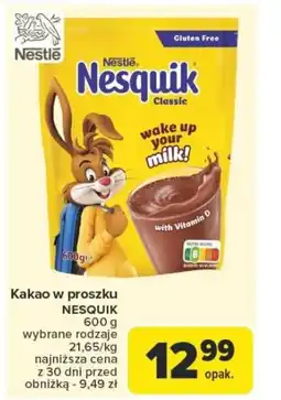 Carrefour Kakao w proszku nesquik oferta