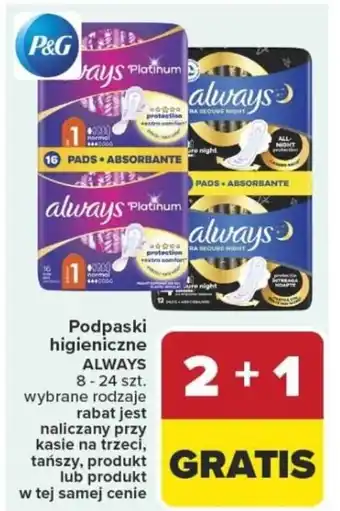 Carrefour Podpaski higieniczne always oferta