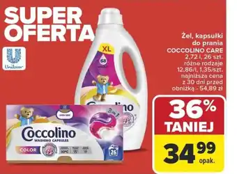 Carrefour Żel, kapsułki do prania coccolino care oferta