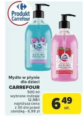 Carrefour Mydło w płynie dla dzieci carrefour oferta