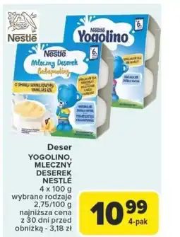 Carrefour Deser yogolino, mleczny deserek nestlé oferta