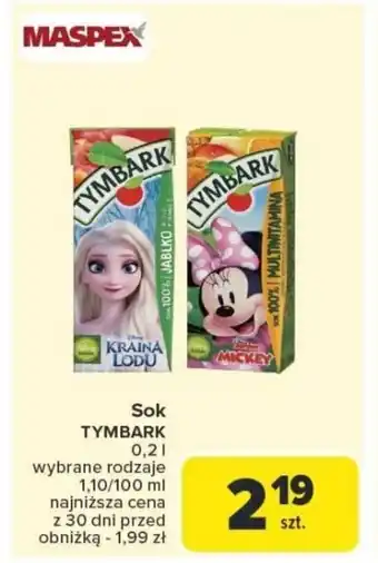 Carrefour Sok tymbark oferta