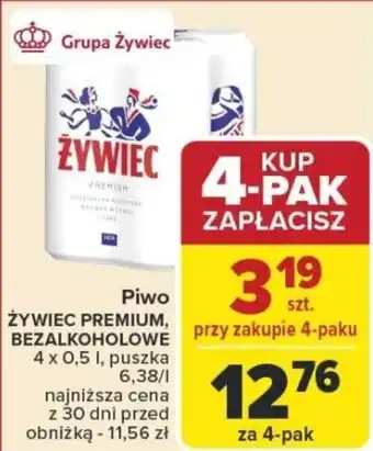 Carrefour Piwo żywiec premium, bezalkoholowe oferta