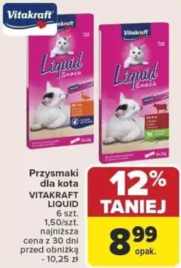 Carrefour Przysmaki dla kota vitakraft liquid oferta