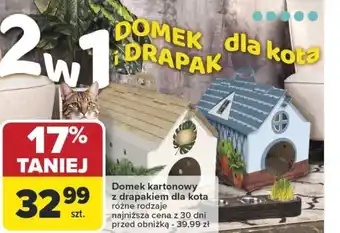 Carrefour Domek kartonowy z drapakiem dla kota oferta