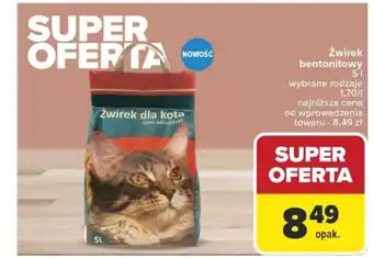 Carrefour Żwirek bentonitowy oferta