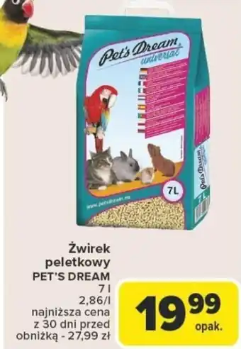 Carrefour Żwirek peletkowy pet's dream oferta