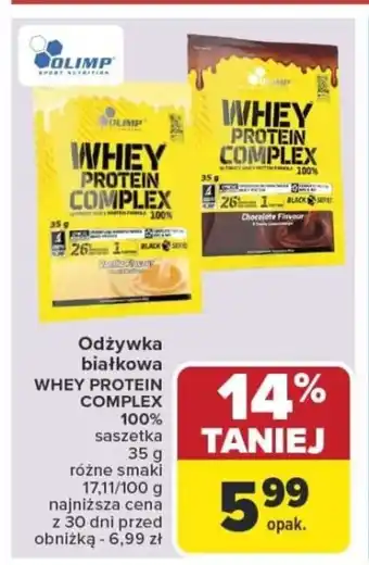 Carrefour Odżywka białkowa whey protein complex 100% oferta