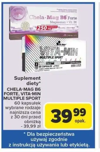 Carrefour Suplement diety chela-mag b6 forte oferta