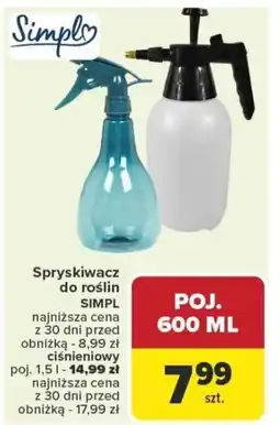 Carrefour Spryskiwacz do roślin simpl oferta