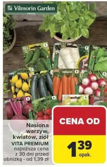 Carrefour Nasiona warzyw, kwiatów, ziół vita premium oferta